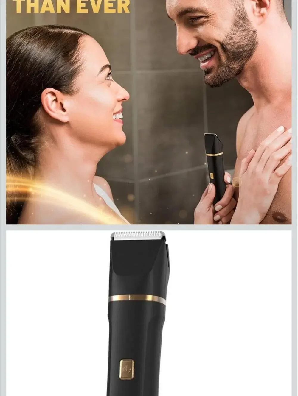 Men's Black & Gold Body Trimmer - Precision Grooming Tool